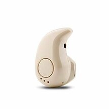 【vaps_6】Bluetooth 5.0 片耳 ミニワイヤレスイヤホン ベージュ 軽量 小型 イヤホン ハンズフリー 通話 送込_画像1