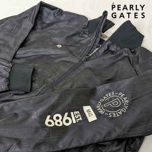 ★新品正規品最新 PEARLYGATES/パーリーゲイツ タフレックスブルゾン〈BIGチェックプリント〉 size5(L)　春にピッタリブルゾン