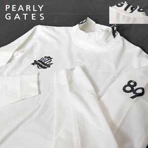 ★新品正規品 PEARLYGATES/パーリーゲイツ コットンストレッチ ハイネック カットソー size5(L)　日本製 コットン素材最高の着心地！