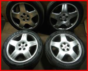 (H2981) TOYOTA 30セルシオ 18×7.5JJ+45 純正ホイール 245/45R18 22年製 タイヤ4本