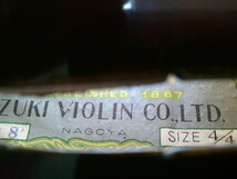 ☆r☆【弦楽器・スズキ 楽器】SUZUKI VIOLIN スズキ バイオリン Established 1887 Nagoya No.18 Size 4/4 ハードケース☆_画像7