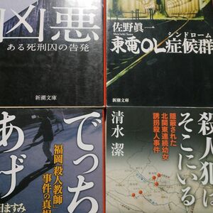 傑作ノンフィクション4冊 でっちあげ福岡殺人教師事件の真相 東電OL症候群 殺人犯はそこにいる幼女連続殺人 凶悪-ある死刑囚の告発