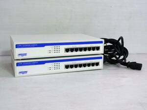 Logitec ロジテック ■ 2台セット 8ポートスイッチングハブ LAN-GSW08ES8M3A PoE給電 ■ ② 管44577