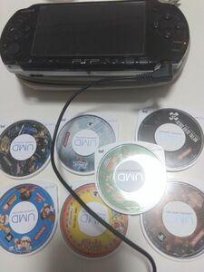 PSP 3000 ブラック　SONY　【動作問題なし】　ソフト・メモリースティック×4つき