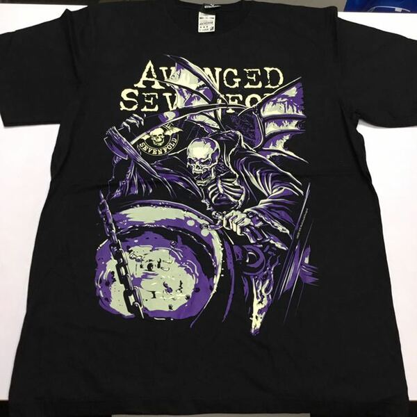 SR5C1♪ バンドデザイン半袖Tシャツ XLサイズ アヴェンジドセヴンフォールド AVENGED SEVENFOLD ①