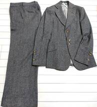 【イタリア製 ヴィヴィアン MAN スーツ サイズ46 2000年AW】ワイドパンツ ソフトツイード アーカイブ 初期 Vivienne Westwood_画像1