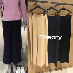 美品 セオリー Theory 吸水速乾 接触冷感　　ワイドパンツ 4 日本製 11号 レディース