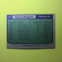 NBA 1975-76 Topps #321 Denver Nuggets_画像2