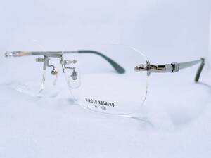 16B-44 メガネ メガネフレーム 眼鏡 HIROKO KOSHINO ブランド チタン 軽量 21g リムレス メンズ 男性 女性 レディース シンプル
