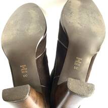 Washington Ginza 銀座ワシントン ハイヒール スエードレザー ロングブーツ ダークブラウン 革靴_画像4