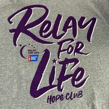 輸入古着 Relay For Life Hope Club グレー Tシャツ 両面プリント アドバタイジング 協賛ロゴ_画像3