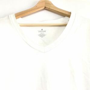 輸入古着 Stafford スタフォード 無地Tシャツ オーバーサイズ ゆったり ホワイト Vネックの画像7