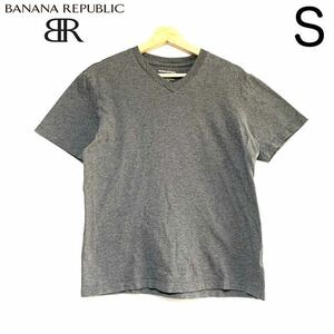 輸入古着 Banana Republic バナナリパブリック バナリパ Vネック Tシャツ 無地 ダークグレー