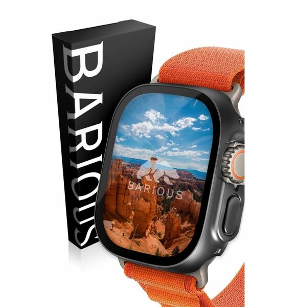 y021635m BARIOUS BARIGUARD3 for Apple Watch Ultra 49mm アップルウォッチ用 保護ケース ハードケース ブラック 黒 