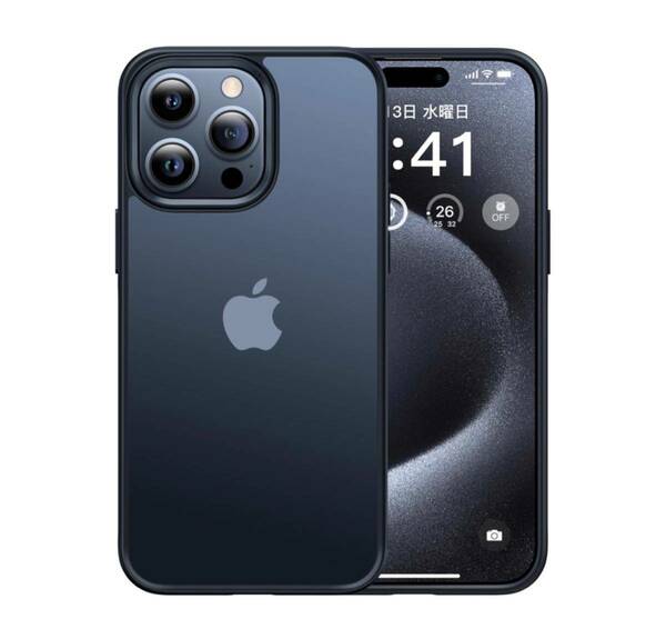 y022201m CASEKOO iPhone 15 Pro Max ケース 耐衝撃 滑り止め 指紋防止 米軍MIL規格 マット仕上げ ストラップホール付き 黄変防止