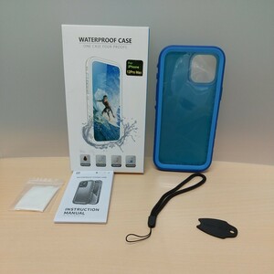 y020505fm Cozycas 対応 iPhone 12 Pro Max ケース 防水 耐衝撃 全面保護 軽量 ストラップ付き 6.7インチ ブルー