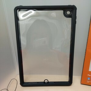 y021923fm iPad 防水 ケース iPad 9.7インチ 第6世代 第5世代 ハードケース 360度全面保護ケース 防塵 ストラップ付き ブラックの画像2