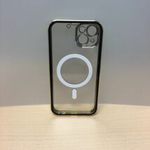 y022603fm iPhone 14 用 ケース 両面ケース＋マグセーフ対応 一体型 レンズ保護カバー 両面　強化ガラス　ゴールド_画像1