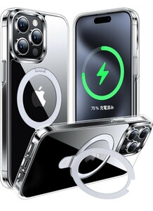 y020810fm CASEKOO iPhone 15 Pro Max 用 ケース クリア 黄変防止 Magsafe 対応 耐衝撃 MIL規格 リング付き ワイヤレス充電クリア