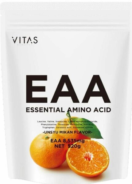 VITAS（バイタス）EAA みかん風味 520g 必須アミノ酸9種類配合