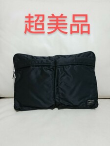 超美品【PORTER ポーター】タンカー TANKER クラッチバッグ ドキュメントケース ブラック