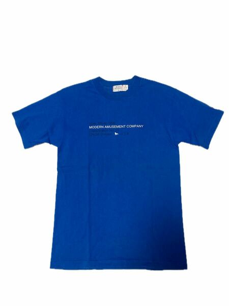 【古着】 Modern Amusement モダンアミューズメント 半袖 プリント Tシャツ ブルー クルーネック SIZE M