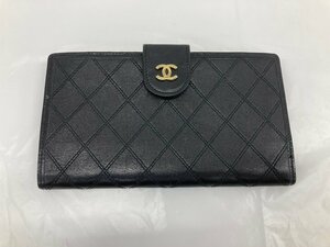 CHANEL シャネル 長財布 黒 マトラッセ ココマーク レザー 【CBAE8015】