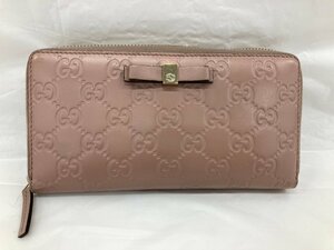 GUCCI グッチ　388680・2091　長財布　ピンク【CBAF8046】