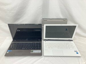 HDD・SSD抜去済ノートパソコン　acer/FUJITSU/LAVIE/TOSHIBA ダイナブック　計4点　おまとめ　ジャンク品【CBAR1001】