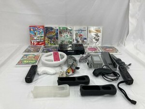 ニンテンドー　Wii RVL-001 本体/リモコン×3/その他付属品/ソフト(マリオカート等)　おまとめ【CBAX8004】