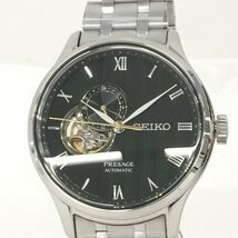 SEIKO セイコー プレサージュ SARY237 アナログ グリーン SS AT 4R39-00W0 メンズ 腕時計 箱・コマ・保証書　【CABC1034】_画像1