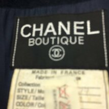 CHANEL シャネル ウールコート サイズ40 ブラック C-TK-5914　956 77【CABC5094】_画像4