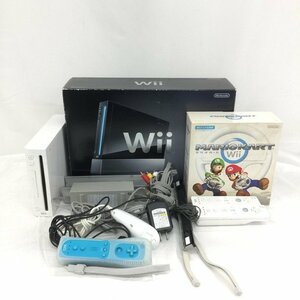 任天堂　Nintendo Wii　本体 RVL-001 ホワイト・ブラック/付属品/マリオカート　おまとめ【CBAB1007】