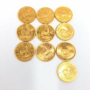 K22 南アフリカ クルーガーランド金貨 1/4oz 10点 おまとめ 総重量：84.9ｇ【CABC6090】