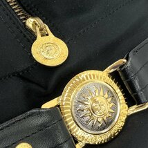 GIANNI VERSACE ジャンニヴェルサーチ リュック 黒 レザー【CAAZ6006】_画像9