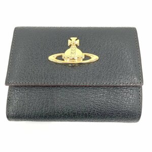 Vivienne Westwood ヴィヴィアンウエストウッド 財布 黒 レザー【CABB9061】