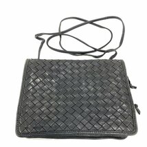 BOTTEGA VENETA ボッテガヴェネタ ショルダーバッグ イントレチャート 黒 10100101056NE【CABB9065】_画像1