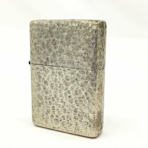 ZIPPO 純銀 5面加工 ハンマートーン STERLING 2005 ケース付き 喫煙具 【CABD5055】