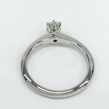 Tiffany&Co.　ティファニー　Pt950　ソリテール　リング　D0.22ct　総重量3.7g　9号　鑑定書　箱付き【CABE4009】_画像4