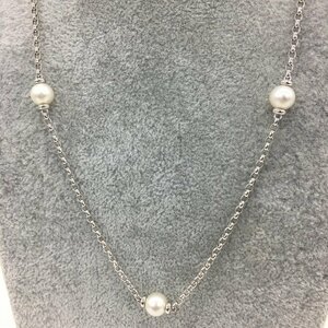 MIKIMOTO　ミキモト　K18WG　パールネックレス　総重量26.8g【CABB4016】