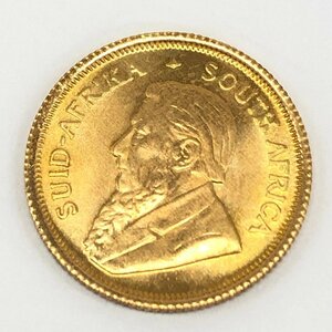 K22 南アフリカ クルーガーランド金貨 1/10oz 総重量：3.5ｇ【CABE0042】