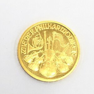 K24　金貨幣　オーストリア　フィルハーモニー金貨　10ユーロ　重量3.1g【CBAB4024】