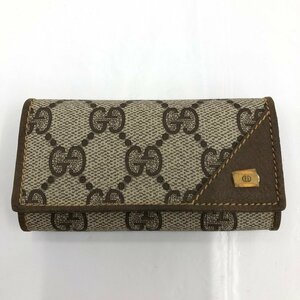 GUCCI グッチ キーケース 6連 GG ベージュ系 72 12 038【CBAC6027】