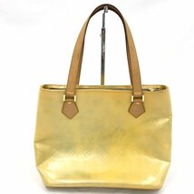 LOUIS VUITTON ルイヴィトン トートバッグ ヴェルニ 黄色 ヒューストン M91004/LW0969【CBAE3036】_画像2