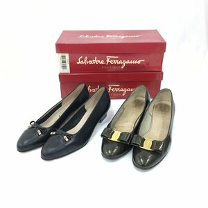 Salvatore Ferragamo フェラガモ パンプス DO 12275/DL U 77755 サイズ6 C/6B レディース ２足セット箱付き【CBAE5019】