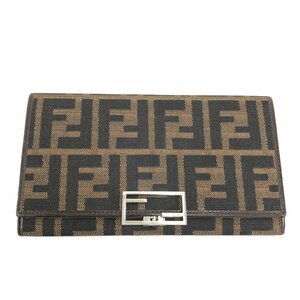 FENDI フェンディ 長財布 ズッカ柄 ブラウン系 07 15828 002【CBAE6047】