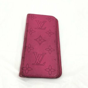 LOUIS VUITTON ルイヴィトン スマホケース iPhone7 マヒナ ピンク系 フォリオ M62193/BC1117【CBAJ5040】