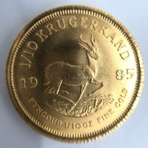 K22　南アフリカ共和国　クルーガーランド金貨　1/10oz　1985　総重量3.3g【CBAM3020】