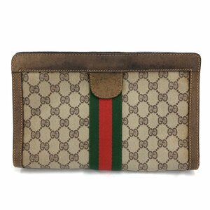 GUCCI グッチ セカンドバッグ GG ベージュ系 シェリーライン 【CBAL3037】