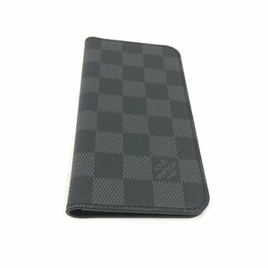 LOUIS VUITTON ルイヴィトン スマホケース iPhone10 ダミエグラフィット フォリオ M63445/BC4197【CBAN5061】